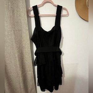 Ruby Rox black lace dress with belt